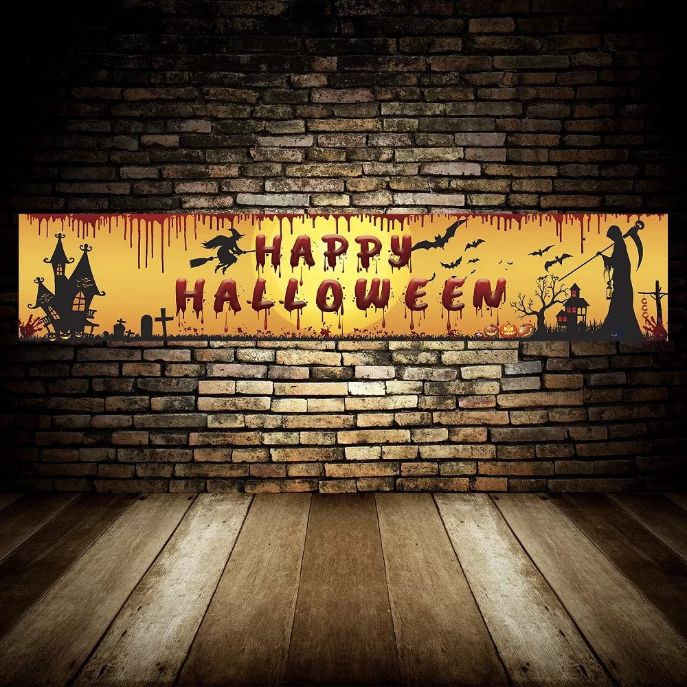 3_1e94b3f4-5320-4606-b1f3-0a4b06c2efde 2022 NEW Large Happy Halloween Banner