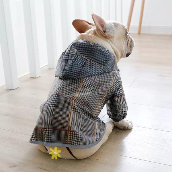 Camo Plaid French Bulldog Raincoat - Image 5