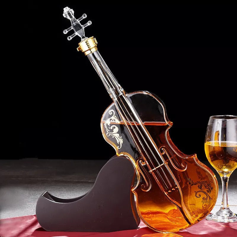 Violin Whisky Decanter With Holder