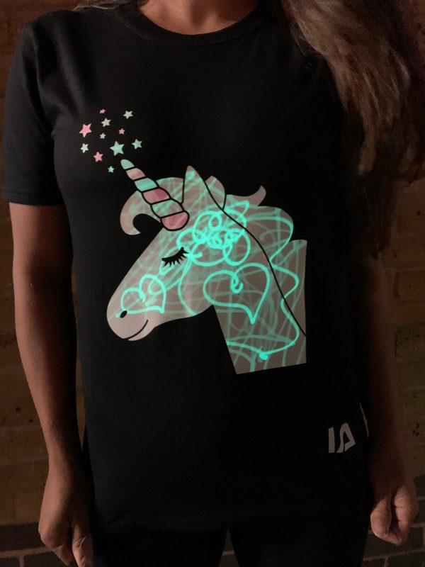 Luminous Unicorn T-Shirt For Girls - Image 2