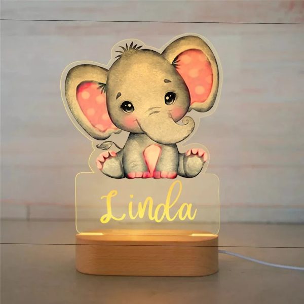 Personalized Name Animals Night Light - Image 3