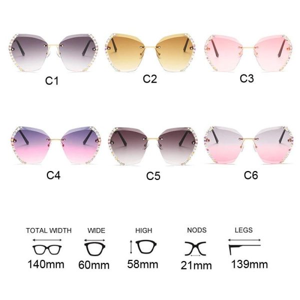 Crystal Diamond Sunglasses - Image 7