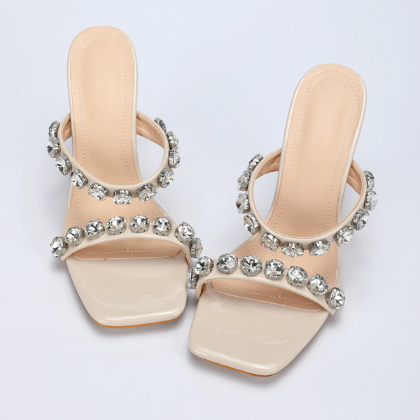 2022 NEW Luxury Women's Rhinestones Crystal High Heels Sandals - Image 6