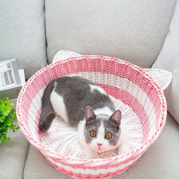 2022 NEW Handcrafted Rattan Cat Bed - Image 9