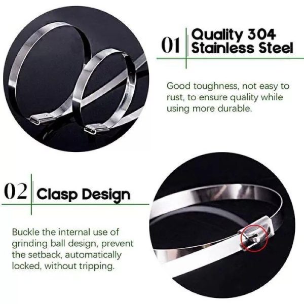 Stainless Steel Cable Zip Ties - Image 3