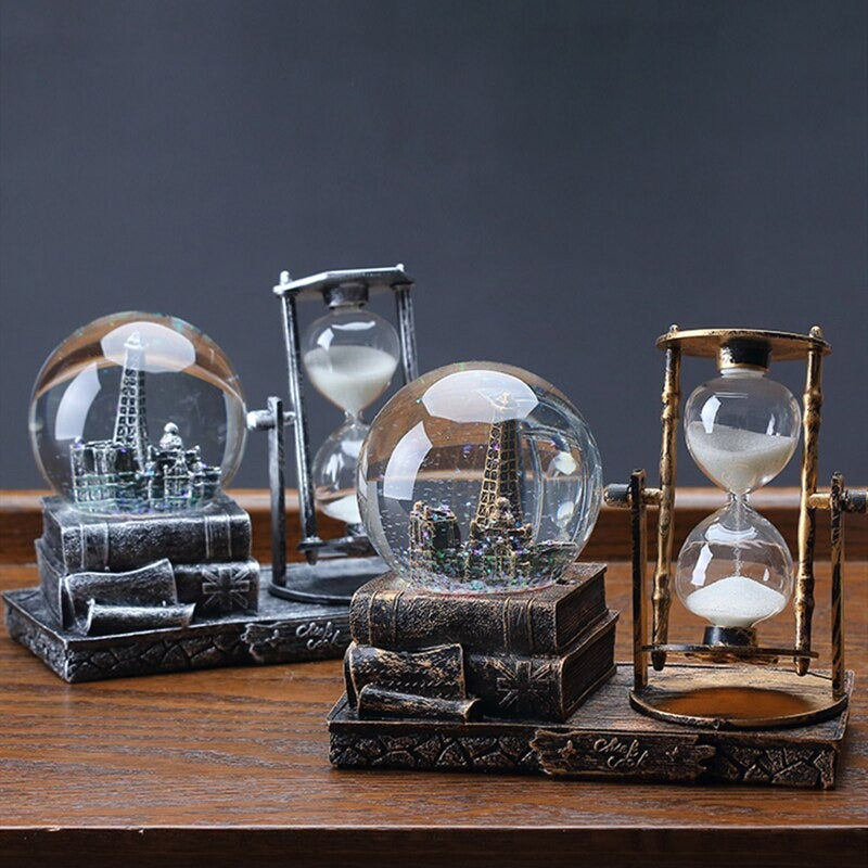 Retro Crystal Ball Hourglass Timer