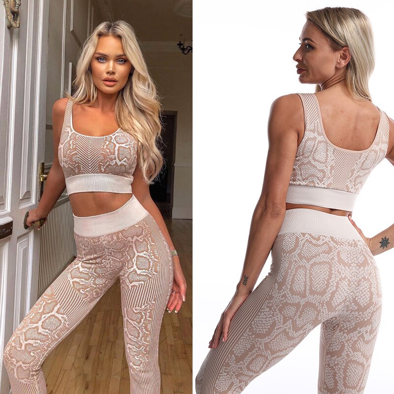 4_63611415-a048-4b3e-9dbd-3cf225abe486 2022 NEW Women's Snake Print Workout Gym Set