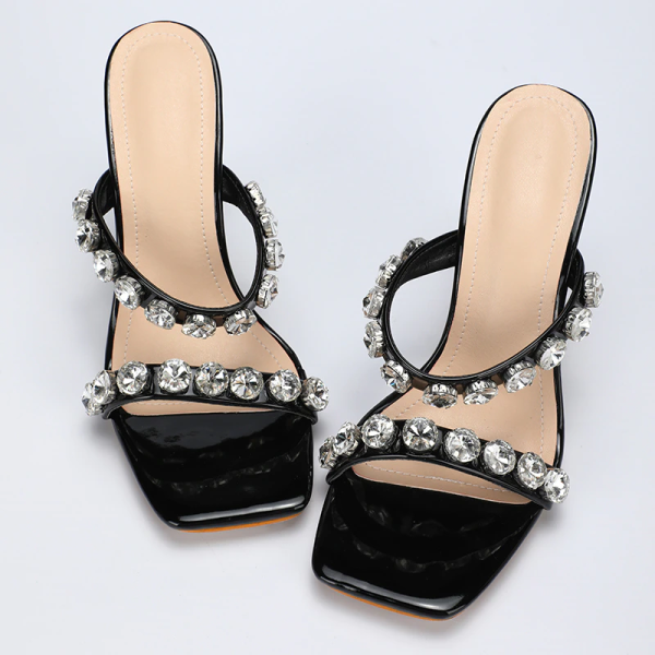 2022 NEW Luxury Women's Rhinestones Crystal High Heels Sandals - Image 4