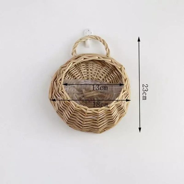 Wicker Rattan Flower Basket - Image 5
