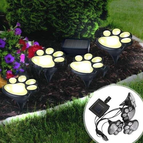 Solar-Powered Dog Paw Light