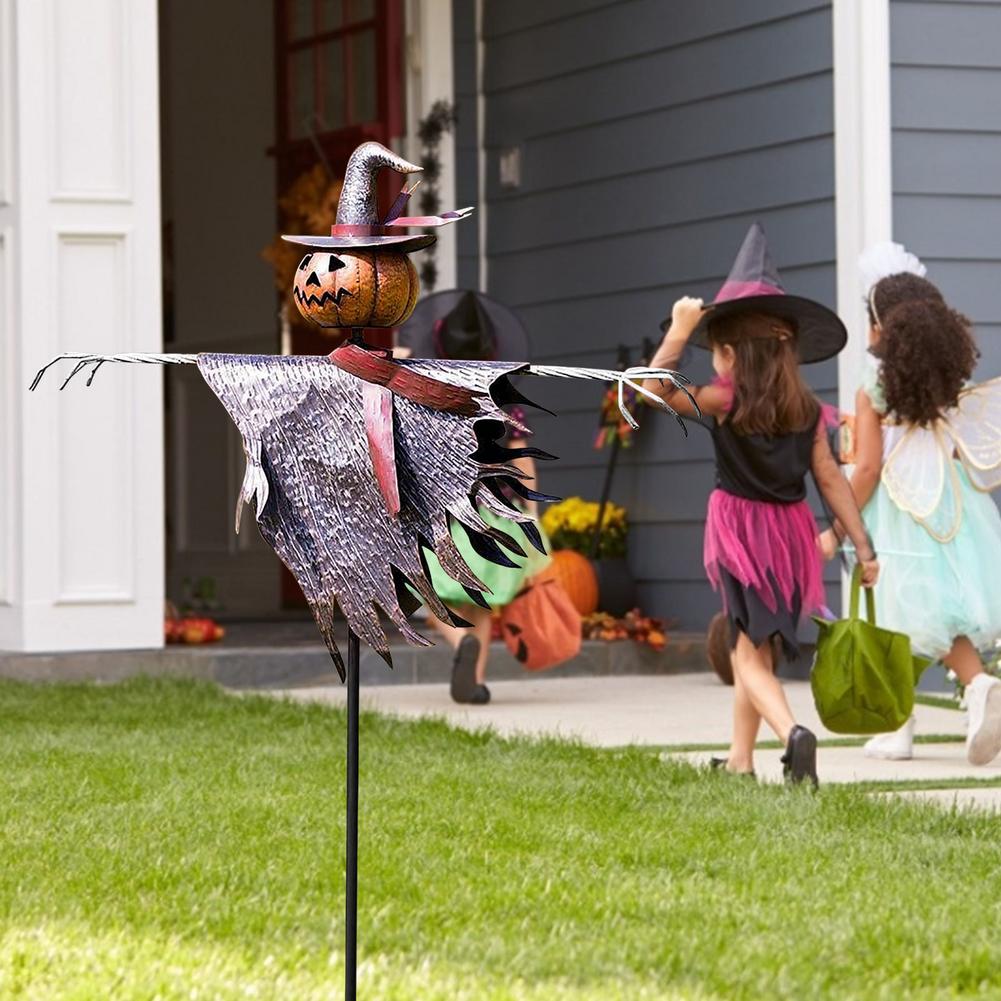 Halloween Jack O' Lantern Scarecrow Ground Stake