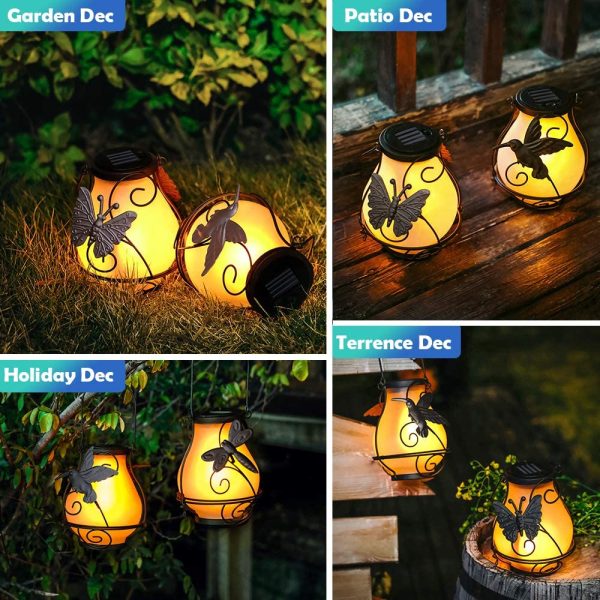 Solar Flame LED Garden Lantern Lamp - Image 5