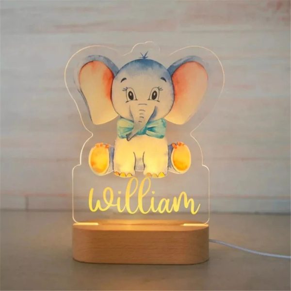 Personalized Name Animals Night Light - Image 5