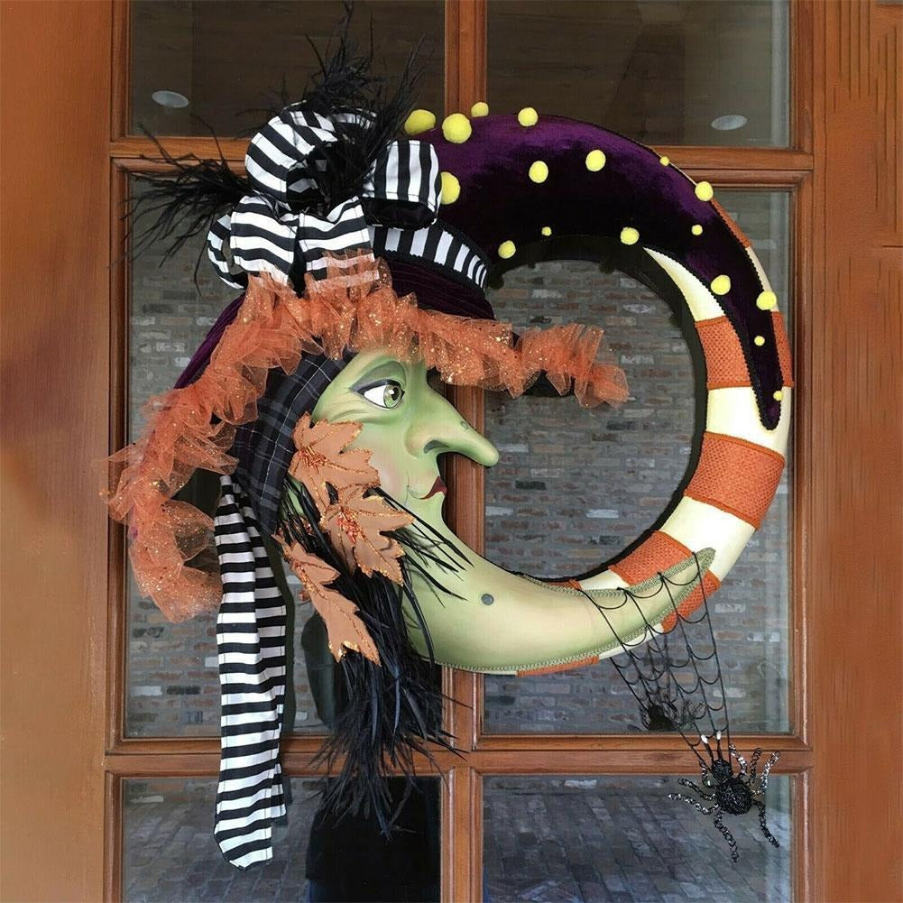 Halloween Witch Moon Wreath
