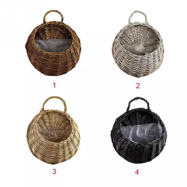 Wicker Rattan Flower Basket - Image 6