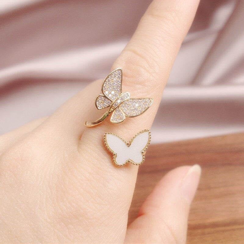 Two Butterfly Elegant Ring