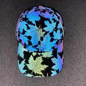 6_3ffb4cc4-9d8d-4e42-8889-2f2f7ead2bab Colorful Maple Leaf Reflective Baseball Cap/Bucket Hat