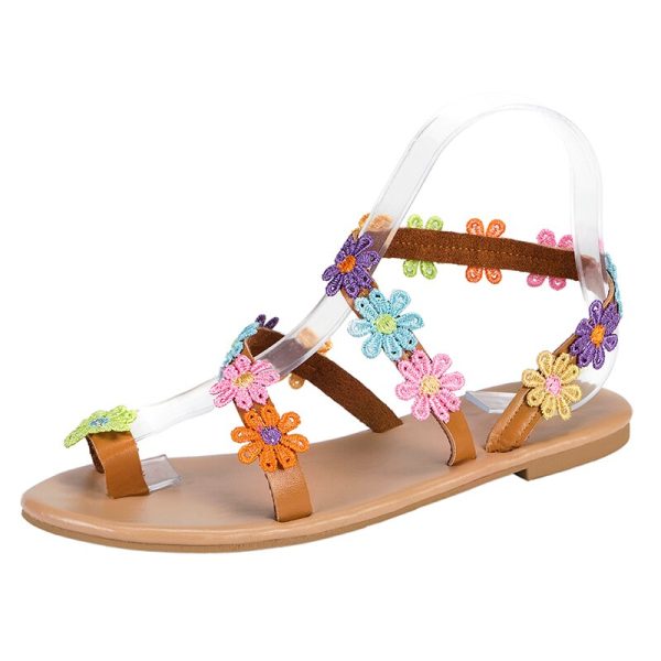 2022 NEW Women's Summer Sweet Boho Flower Decoration Sandals - Image 2
