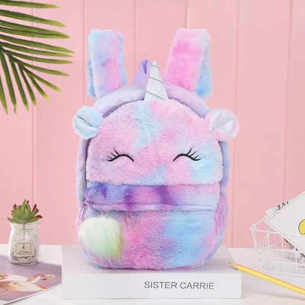 Kids Plush Unicorn Backpack - Image 2