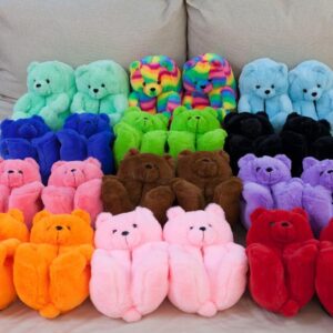 77_a9dd564b-8e34-4fa0-834c-c9c94fc0b6ae Women's Teddy Bear Plush Slippers