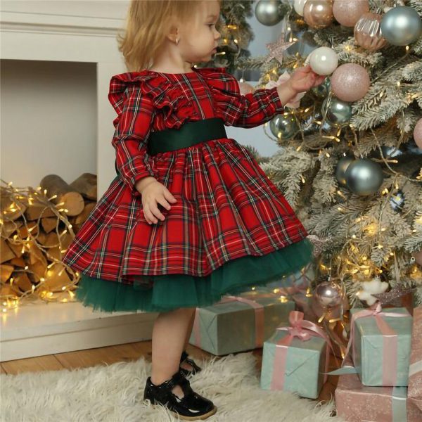 Christmas Bow Dress For Girls - Image 4