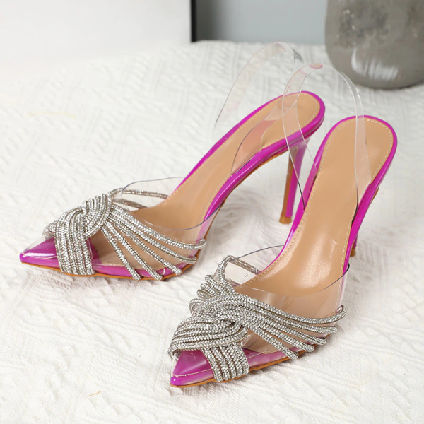 2022 NEW Women's Fashion Crystal High Heels Sandals - Image 2