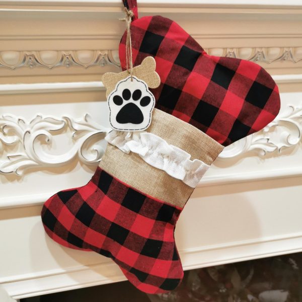 Christmas Plaid Pet Stocking - Image 2
