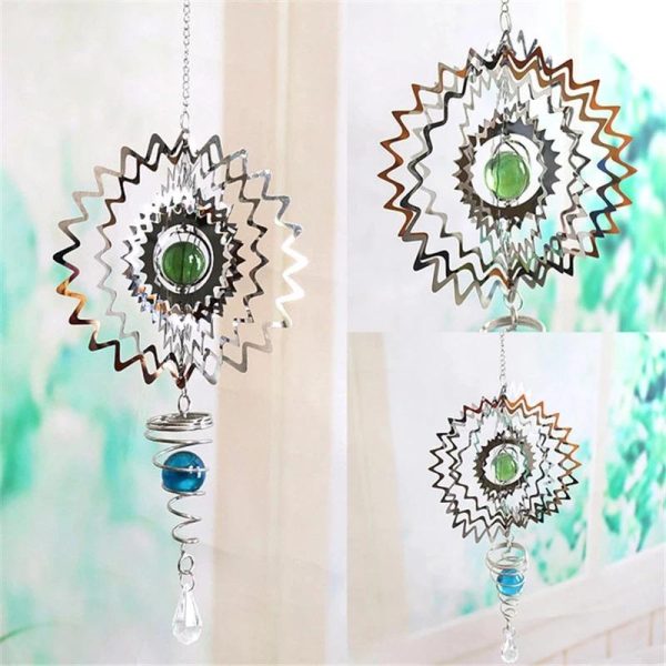 Metal Rotating Wind Chime - Image 2