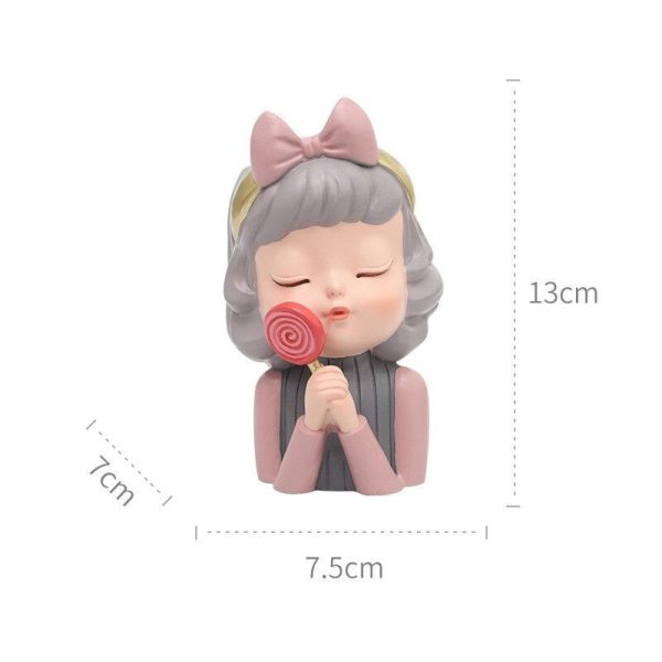 Cute Girl Resin Succulent Pot - Image 2