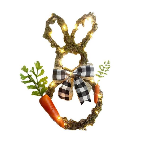 Easter Bunny-Shaped Wreath With LED Lights - Image 2