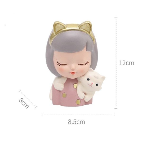 Cute Girl Resin Succulent Pot - Image 4