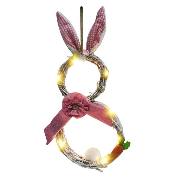 Easter Bunny-Shaped Wreath With LED Lights - Image 4