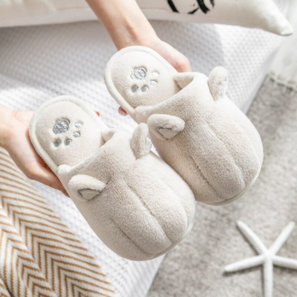 Cat Ears Cotton Slippers - Image 3