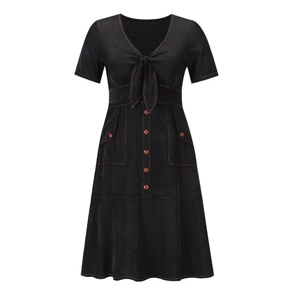2022 NEW Women's Summer Imitation Denim Dress - Image 2
