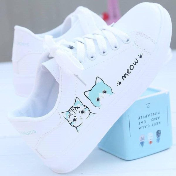 Casual Cat Cartoon Sneakers - Image 2