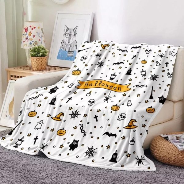 Halloween Cartoon Flannel Blanket - Image 3