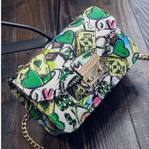 2022 NEW Women's Fashion Graffiti Handbag - Image 4