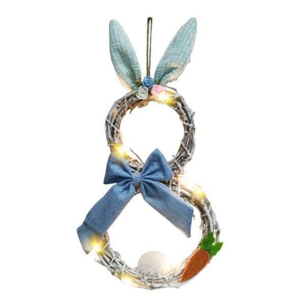 Easter Bunny-Shaped Wreath With LED Lights - Image 6