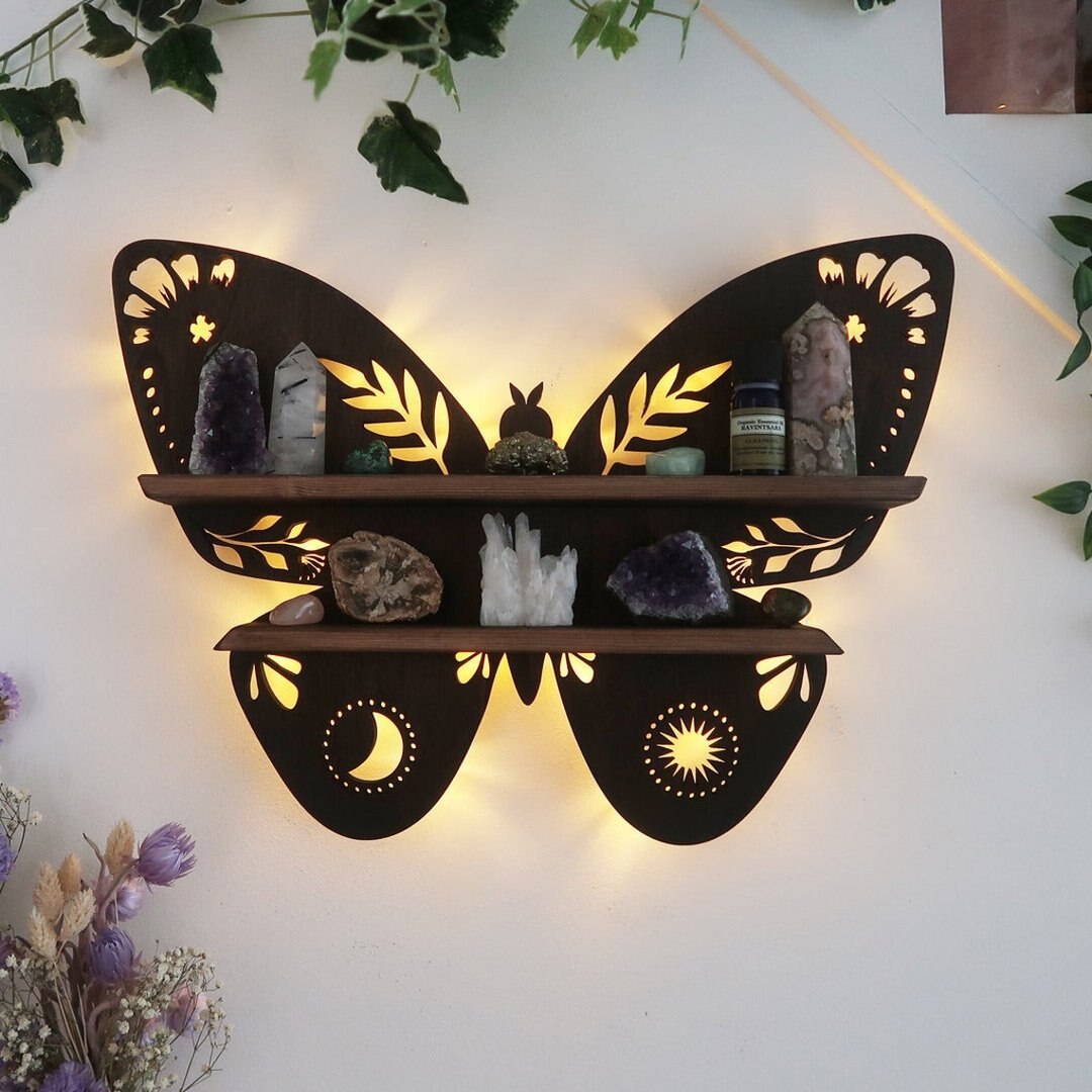C_f0a701d9-b5ec-4cfb-abbe-37fc4fecbc87 Decorative Wooden Storage Rack With Light