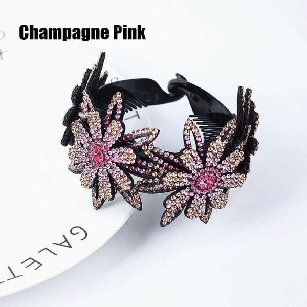 Rhinestone Hair Bun Claws Holders - Image 2