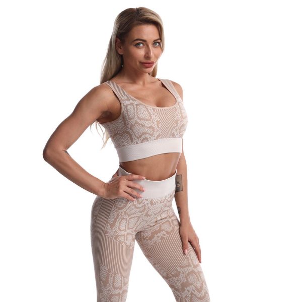 2022 NEW Women's Snake Print Workout Gym Set - Image 2