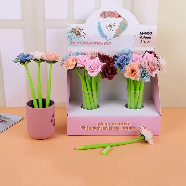 Creative Rose Flower Silicone Pen - Image 4
