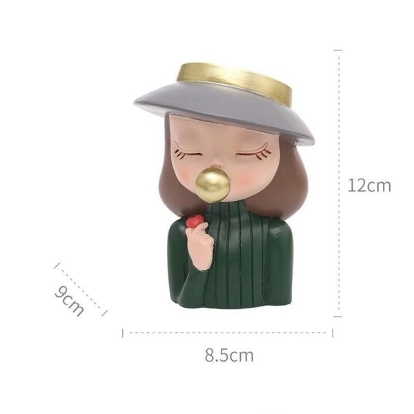 Cute Girl Resin Succulent Pot - Image 8