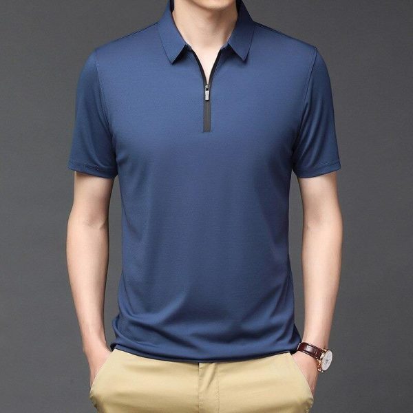 Ice Silk Fashion Men's Polo Shirt - Image 8