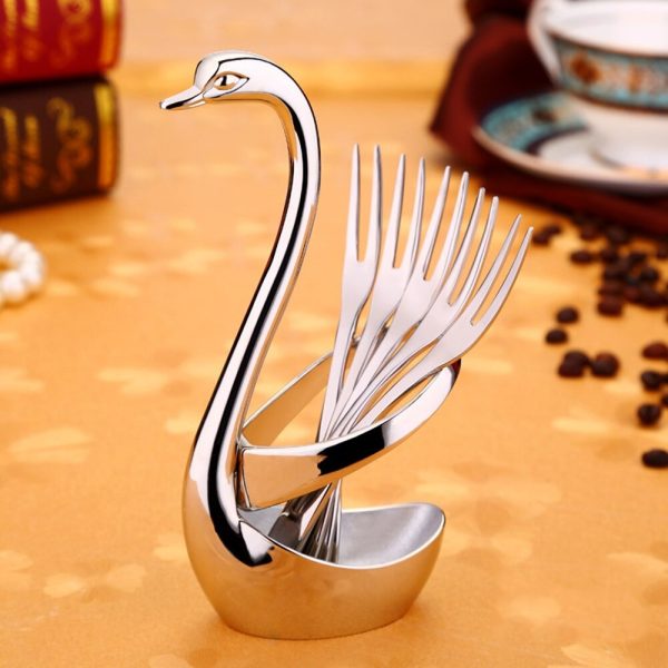 Creative Swan Cutlery Set - Image 4