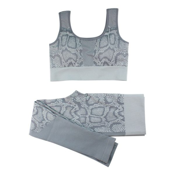 2022 NEW Women's Snake Print Workout Gym Set - Image 6