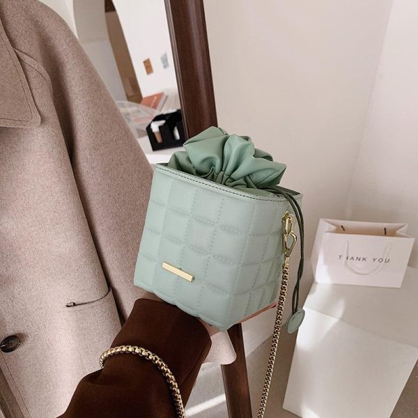 2022 NEW Women's Fashion Quilted Drawstring Bucket Bag - Image 7