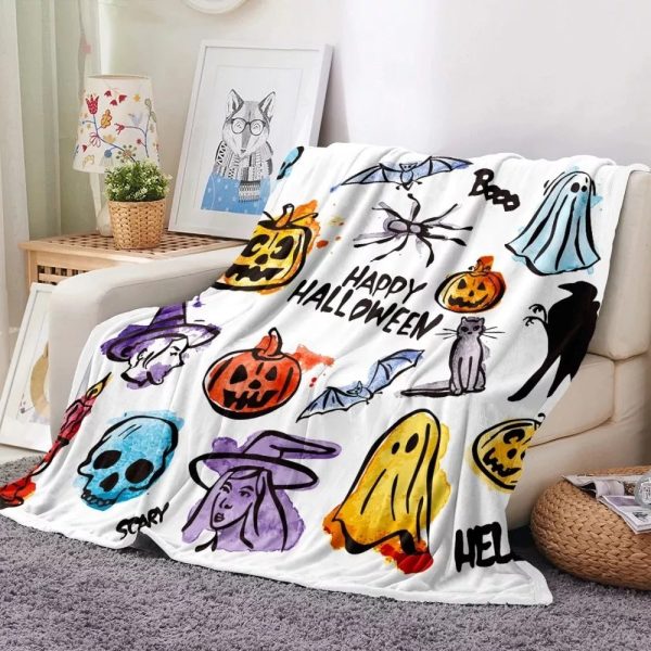 Halloween Cartoon Flannel Blanket - Image 8