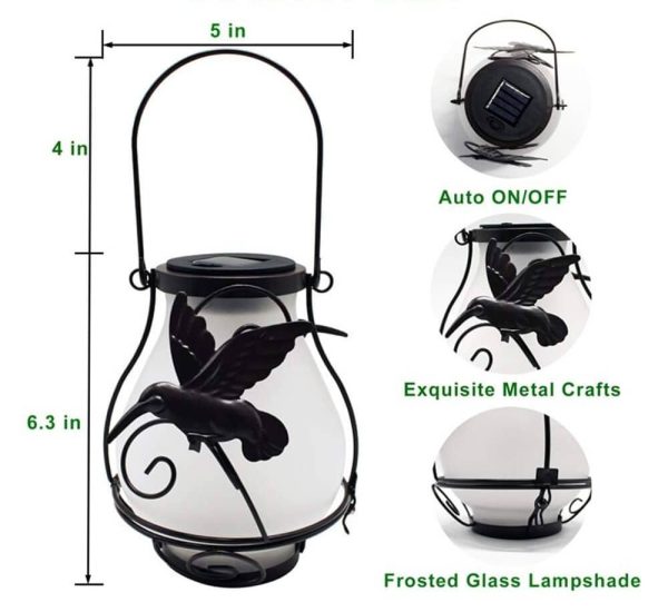 Solar Flame LED Garden Lantern Lamp - Image 2