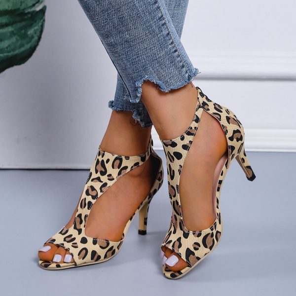 2022 NEW Women's Summer Elegant Leopard Zebra Print Sandals - Image 4